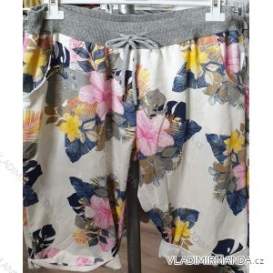 Tracksuit 3/4 short ladies flowered oversized (uni xl-xxl) ITALIAN MODE IMN20019