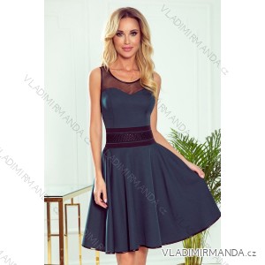 261-2 RICA Dress with tulle inserts - green
