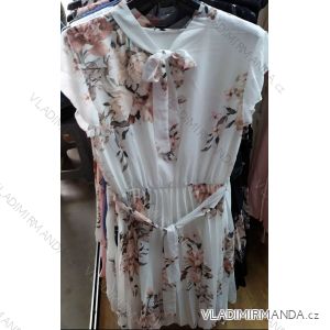Women's Chiffon Short Sleeve Dress, Floral (UNI S-M) ITALIAN FASHION IM920156
