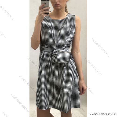 Elegant short-sleeved women's dress (uni s-m) ITALIAN FASHION IM920145
