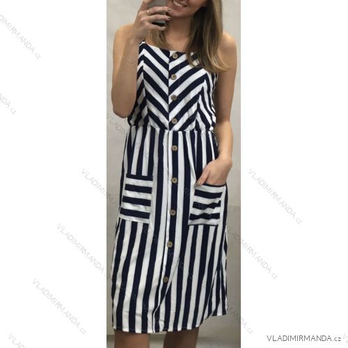 Summer dress on straps women's stripe (uni s / m) ITALIAN FASHION IMBS20003