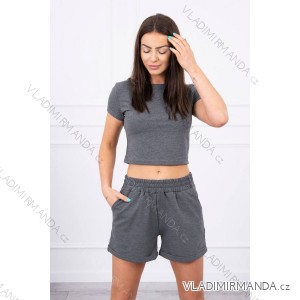 Cotton set with gray shorts