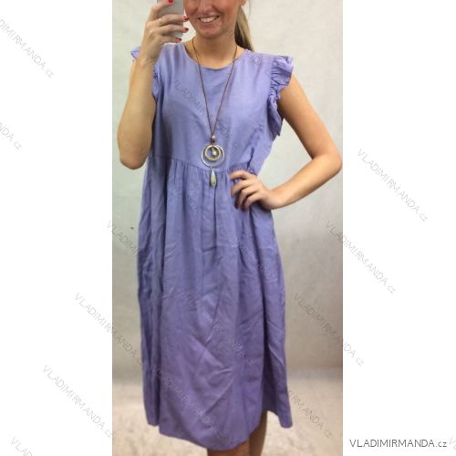 Sleeveless summer dress with ruffles women (UNI S / M) ITALIAN FASHION IMM20169