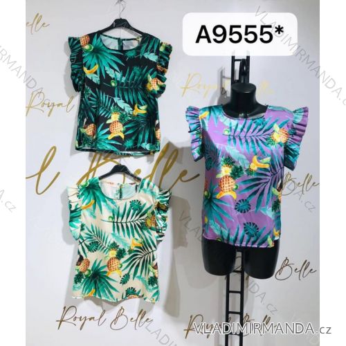 Tunic short sleeve floral women's (UNI S-M) ITALIAN FASHION IMM20A9555