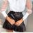 Leatherette short skirt with belt women (uni s-m) ITALIAN FASHION IMM20131 black