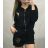 Set hoodie long sleeve and shorts women (UNI S / L) ITALIAN FASHION IML20034
