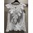 Shirt blouse short 3/4 sleeve lace ladies (UNI SL) ITALIAN FASHION IM13014