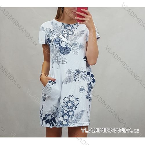 Classic summer women's floral dress (s / m) ITALIAN FASHION IM520102