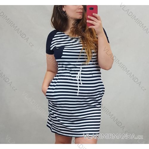 Women's short sleeve dress oversized (L-3XL) POLISH FASHION PMF20014