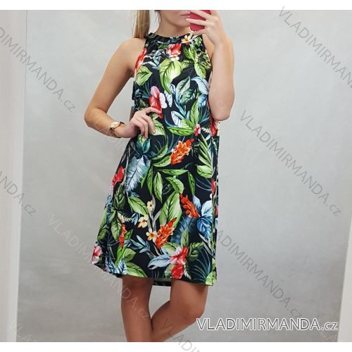 Women's flowered summer dress (UNI S / M) ITALIAN FASHION IMM20552 / c