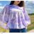 Shirt blouse short 3/4 sleeve lace ladies (UNI SL) ITALIAN FASHION IM13014