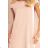 314-1 CELINE Trapezoidal dress with pockets - pastel rose