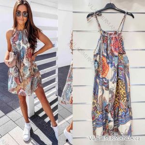 Summer short dress on women's straps (UNI SL) ITALIAN FASHION IMK20016