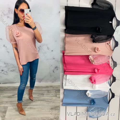 T-shirt short sleeve rose women (UNI SL) ITALIAN FASHION IMK20049