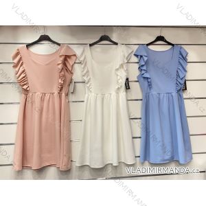 Sleeveless summer dress with ruffles women (UNI S / L) ITALIAN FASHION IMK20062