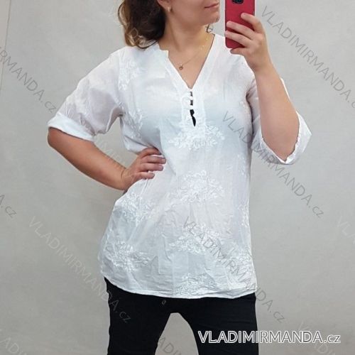 Tunic 3/4 sleeve women's oversized (XL / 2XL) ITALIAN FASHION IM720130