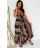Summer long dress on women's straps (UNI S / L) ITALIAN FASHION IMK20181