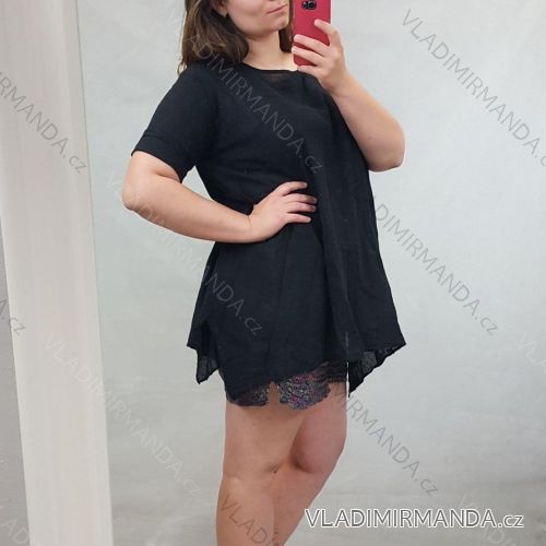 Tunic short sleeve ladies oversized (UNI XL-2XL) ITALIAN FASHION IM720051