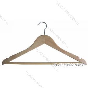 Wooden hangers with a rail and notches 44.5 cm
