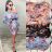 Summer long sleeve floral dress with ruffles women (UNI S / L) ITALIAN FASHION IMK20154