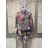 Summer long sleeve floral dress with ruffles women (UNI S / L) ITALIAN FASHION IMK20154