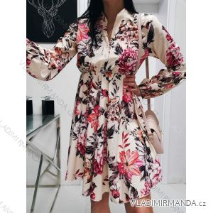 Summer long sleeve flowered women's dress (UNI S / L) ITALIAN FASHION IMK20150