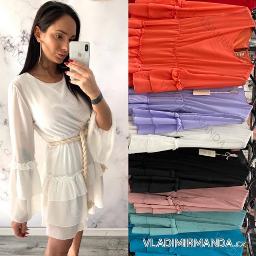 Summer long sleeve flowered women's dress (UNI S / L) ITALIAN FASHION IMK20150