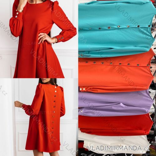 Summer long sleeve flowered women's dress (UNI S / L) ITALIAN FASHION IMK20150