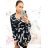 Summer long sleeve flowered women's dress (UNI S / L) ITALIAN FASHION IMK20150