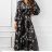 Summer long sleeve flowered women's dress (UNI S / L) ITALIAN FASHION IMK20150