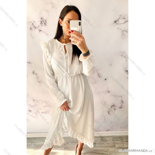 Summer long sleeve flowered women's dress (UNI S / L) ITALIAN FASHION IMK20150