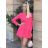 Summer long sleeve floral dress with ruffles women (UNI S / L) ITALIAN FASHION IMK20154