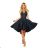 300-5 PATRICIA - dress with longer back with lace neckline - green color