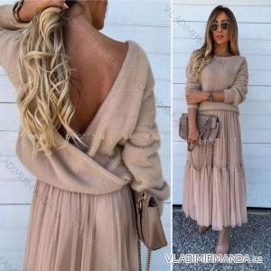 Blouse long sleeve with ruffles women (UNI S / L) ITALIAN FASHION IMK20159