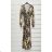 Summer long sleeve flowered women's dress (UNI S / L) ITALIAN FASHION IMK20150