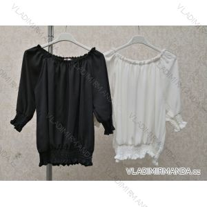 Blouse long sleeve with ruffles women (UNI S / L) ITALIAN FASHION IMK20159
