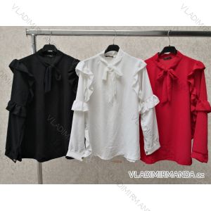 Blouse long sleeve with ruffles women (UNI S / L) ITALIAN FASHION IMK20159