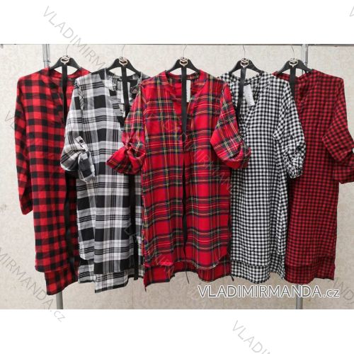 Blouse long sleeve with ruffles women (UNI S / L) ITALIAN FASHION IMK20159