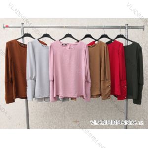 Blouse long sleeve with ruffles women (UNI S / L) ITALIAN FASHION IMK20159