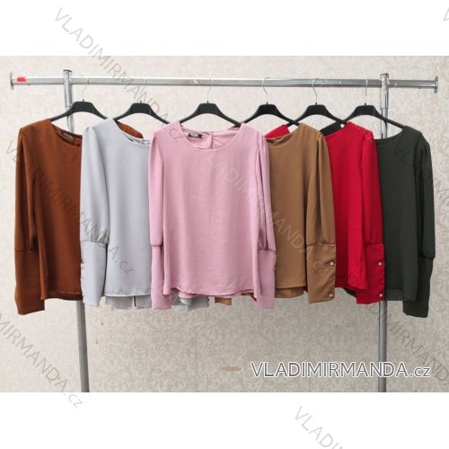 Blouse long sleeve with ruffles women (UNI S / L) ITALIAN FASHION IMK20159