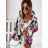 Blouse long sleeve with ruffles women (UNI S / L) ITALIAN FASHION IMK20159