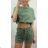 T-shirt short long sleeve long skirt set women (uni sm) ITALIAN MODA IMM20217 Green _UNI S / M