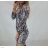 Šaty elegantní s rolákem dlouhý rukáv dámské (UNI S/M) ITALSKÁ MODA IMM20986