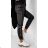 Elegant leatherette pants long women's (UNI S-M) ITALIAN FASHION IMM20130