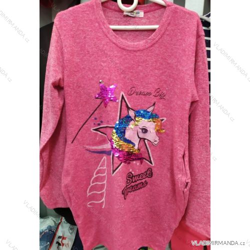 Dress with Sequins Short Sleeve Teen Girls (134-164) Turkish MODA TVF20008