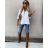 Blouse long sleeve with ruffles women (UNI S / L) ITALIAN FASHION IMK20159