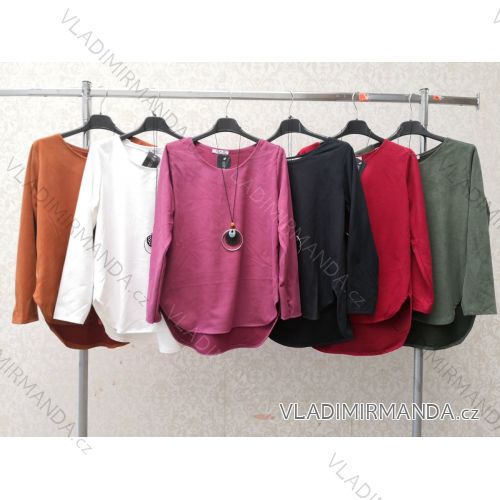 Blouse long sleeve with ruffles women (UNI S / L) ITALIAN FASHION IMK20159