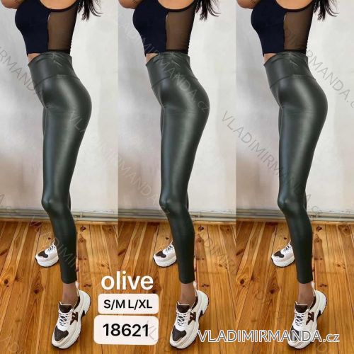 Leggings pants leatherette with zip (xs-m) Italian Fashion LML20003