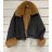 Jacket winter jacket with hood and fur women oversized (46-54) POLISH FASHION BLI19YP-18057-12