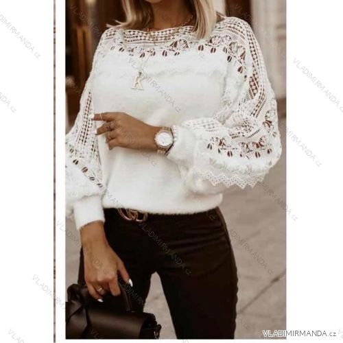Blouse long sleeve with ruffles women (UNI S / L) ITALIAN FASHION IMK20159